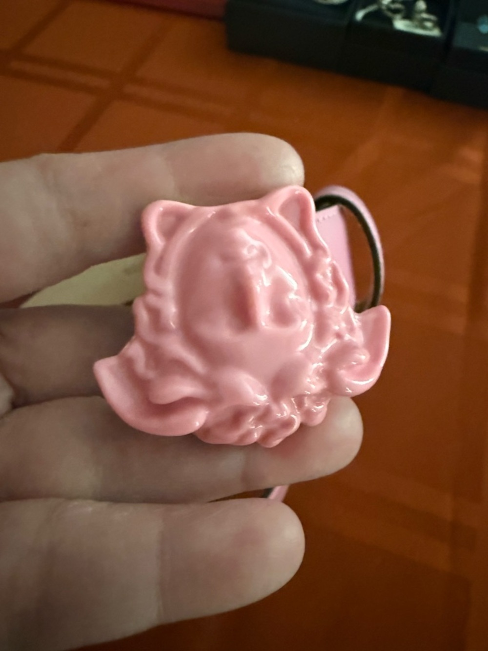 Versace Pink Medusa Resin Belt Charm